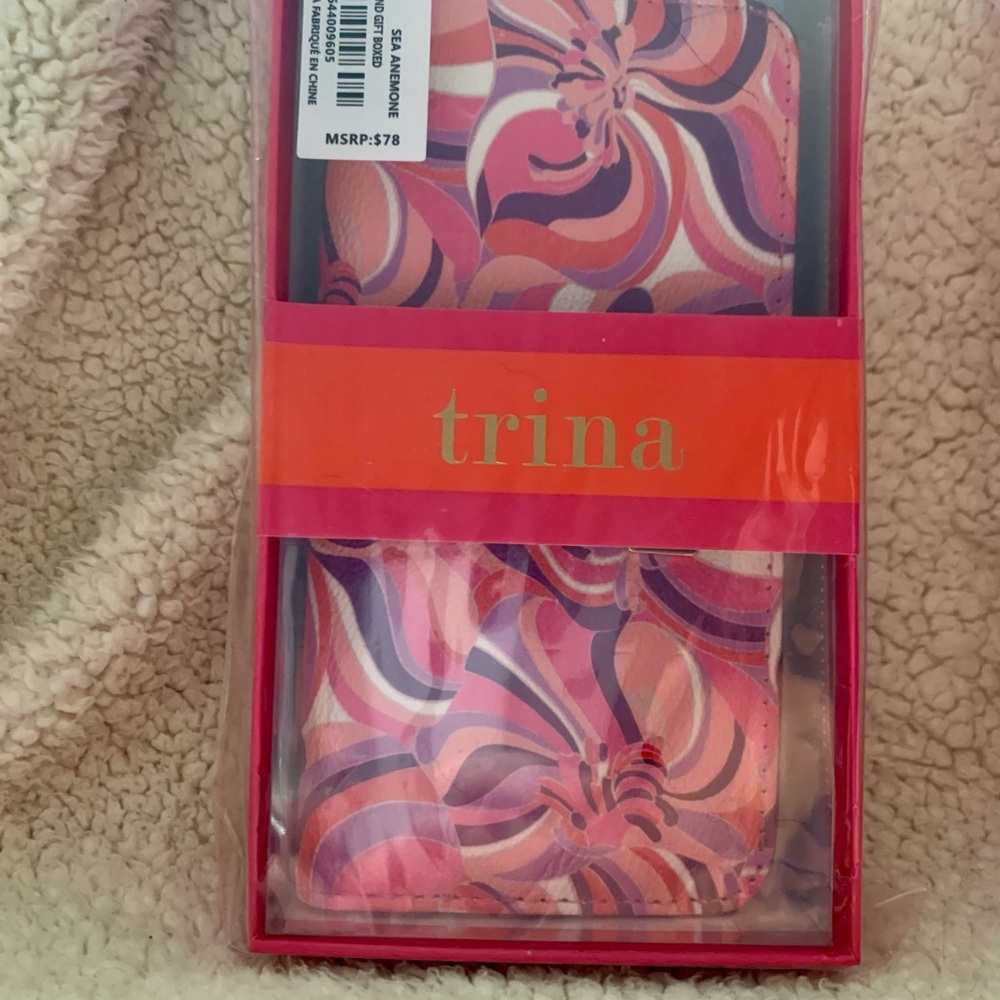 Trina Turk Pink & Purple Pattern Long Wallet